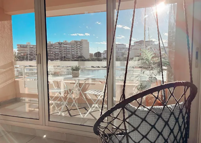 Apartmán Magnifique T2 Au Calme Avec Superbe Vue Sur Le Port Canet-en-Roussillon
